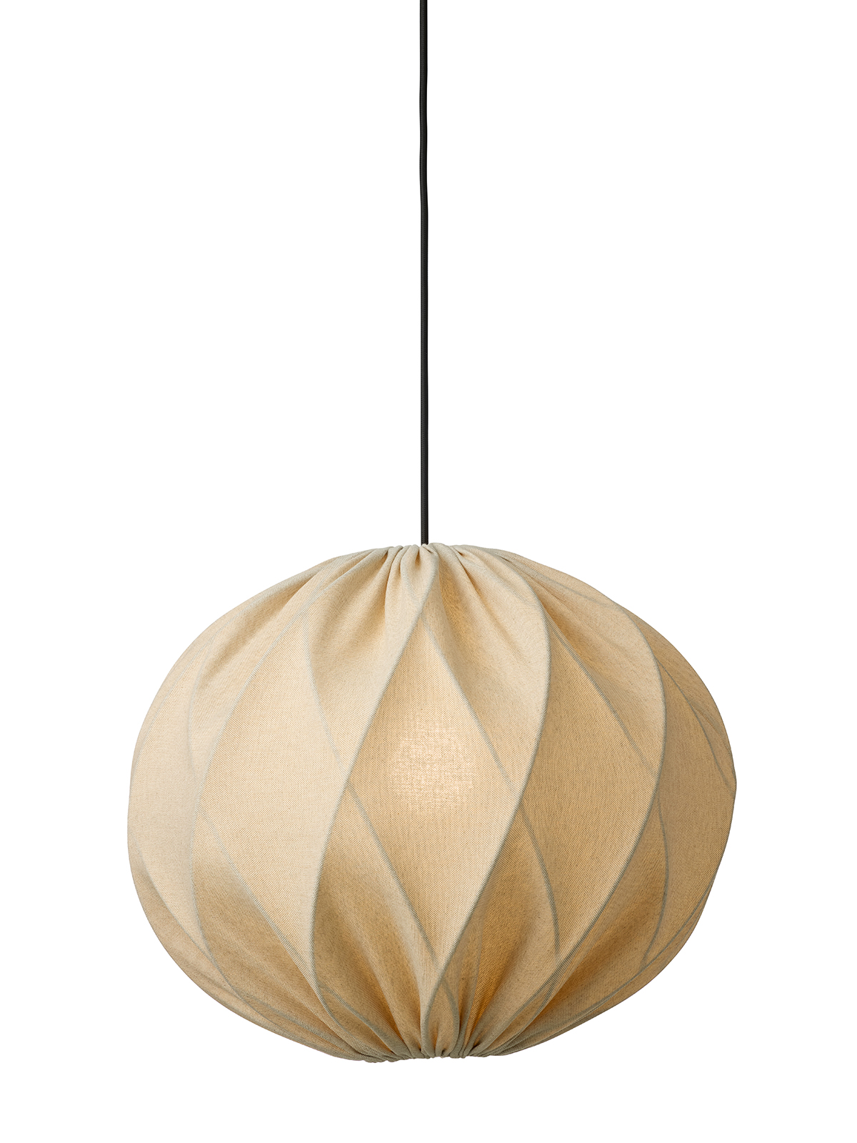 Nielsen Light Jasmin Pendel Lys Sand ø40 Cm M.sort Stofledning