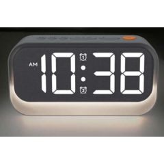 Conzept LED vækkeur med dual alarm og lys