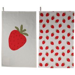 Det Gamle Apotek Viskestykker jordbær 2-pak