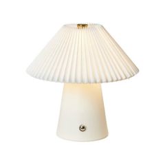Da'core LED touch lampe plisse hvid