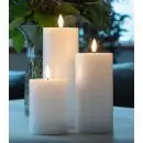 Conzept LED Bloklys 3D flamme opladelig chip 7,5x10 cm