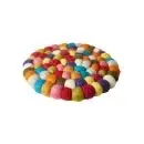 Bordskåner uld Ø20 cm multifarvet