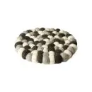 Bordskåner uld Ø20 cm sort/grå/natur