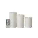 Conzept Electric LED bloklys 3D flamme 3-pak Hvid