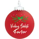 Julekugle Mat rød gran "Verdens Sødeste Farfar"