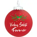 Julekugle Mat rød gran "Verdens Sødeste Farmor"