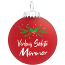 Julekugle Mat rød gran "Verdens Sødeste Mormor"