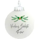 Julekugle mat hvid "Verdens sødeste Far"