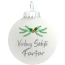 Julekugle mat hvid "Verdens sødeste Farfar"