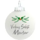 Julekugle mat hvid "Verdens sødeste Morfar"