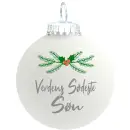 Julekugle mat hvid "Verdens sødeste Søn"