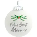Julekugle mat hvid "Verdens sødeste Mormor"