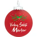 Julekugle Mat rød gran "Verdens Sødeste Morfar"