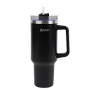 Conzept Termokop med hank og sugerør sort 1,2L