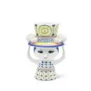 Bjørn Wiinblad vase Lady with hat vase blå H20,5 cm