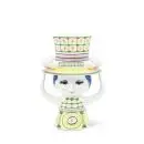 Bjørn Wiinblad vase Lady with hat vase grøn H24,5 cm