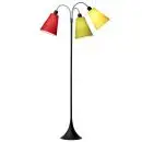 Trafik Gulvlampe sort m/rød, limegrøn og gul skærme