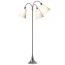 Trafik Gulvlampe krom m/hvide skærme