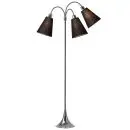 Trafik Gulvlampe krom m/sorte skærme