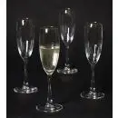Da'core Champagneglas Rillet med guldkant 4 stk