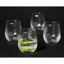 Da'core Vandglas Rillet med guldkant 35 cl. 4 stk