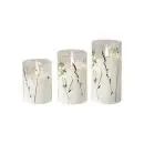 Da'core LED cylinder glas Flora 3 stk