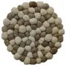 Bordskåner uld Ø20 cm natur/brun