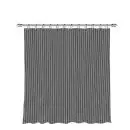 Da'core Badeforhæng inkl. ringe 180x200 cm polyester strib sort