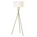 Nielsen Light Uptown Gulvlampe Trælook med hvid stofskræm
