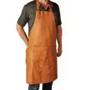 Da'Core skindforklæde med lomme bøffellæder Cognac