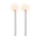 UYUNI LED 2-pak Juletræslys m. 3D flamme 14 cm (Nordic White)