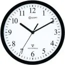 Conzept vægur radiostyret 25 cm med sort plast ramme og Sweep Movement