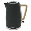 Conzept Elkedel i sort stål m. træhåndtag 1,7L