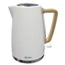 Conzept Elkedel i hvidt stål m. træhåndtag 1,7L
