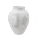 Knabstrup Vase med riller 20 cm hvid