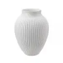 Knabstrup Vase med riller 35 cm hvid