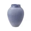 Knabstrup Vase med riller 20 cm lavendelblå