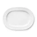 Lyngby oval serveringsfad hvid 33 cm