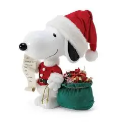 Snoopy Santa figur H27 cm