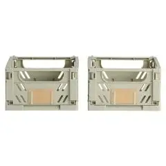 DAY Opbevaringskasse foldbar Mos grøn 17x12.5x7 cm 2 stk