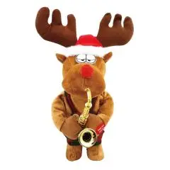 Rensdyr med saxofon 30 cm