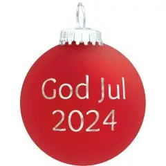 God jul 2024. Julekugle mat rød