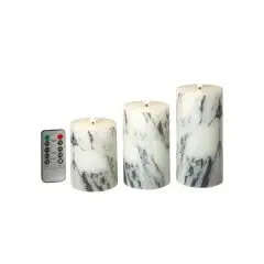 Da'core LED Bloklys Marmor 3-pak