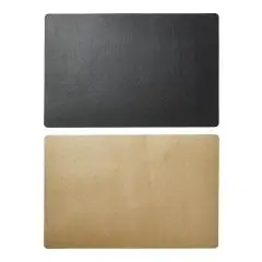 Da'core Dækkeserviet PU soft 30x45 cm sort/champagne vendbar