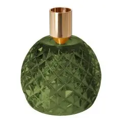 Da'core Lysestage med trekant glas grøn