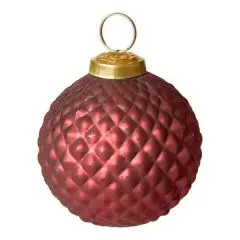 Da'core Julekugle glas rød 3 stk