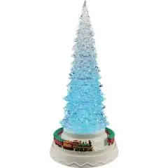 Conzept Juletræ med roterende tog med farveskift og musik
