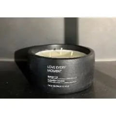 Da'core Duftlys citronella i cementskjuler sort