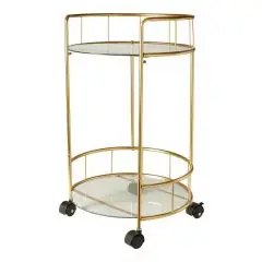 Da'core Barbord med glasplade guldfarvet