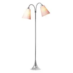 Fodgænger Gulvlampe krom m/pink skærme